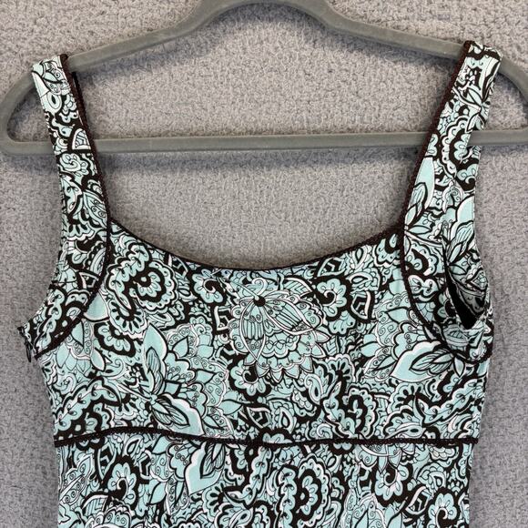 Y2k Dress Sz 4 Paisley Coquette Feminine Dainty Floral Empire Waist Loralei VTG - Picture 11 of 12